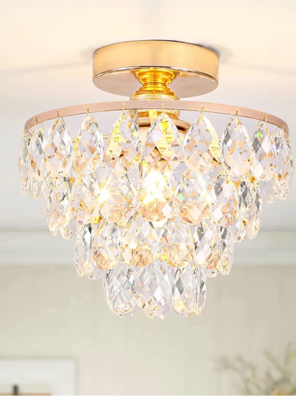 Gold Crystal Chandelier Small